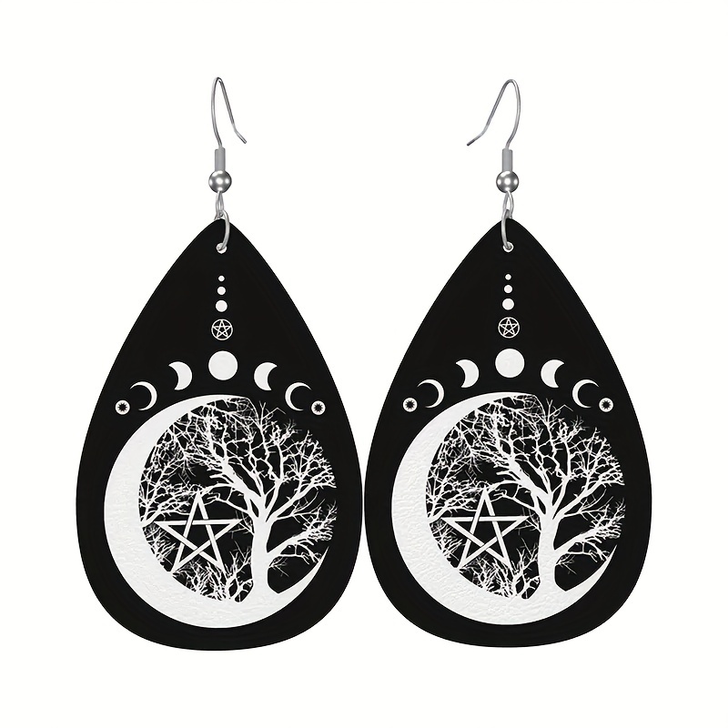 Moonlight Tree Earrings Pair For Men - Daily Decoration Gift